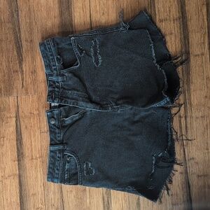 Free People We The Free Denim Frayed Hem Women Shorts